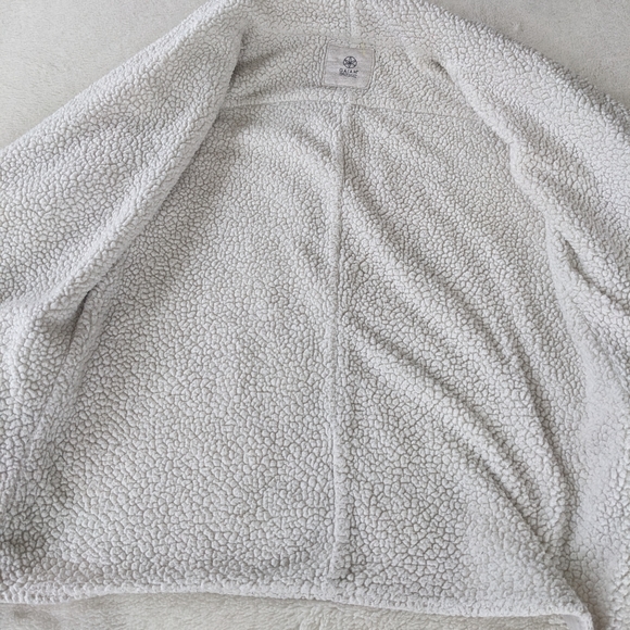 🌷3/15🌷 Gaiam light gray sherpa athleisure cardigan size XS - Picture 2 of 7